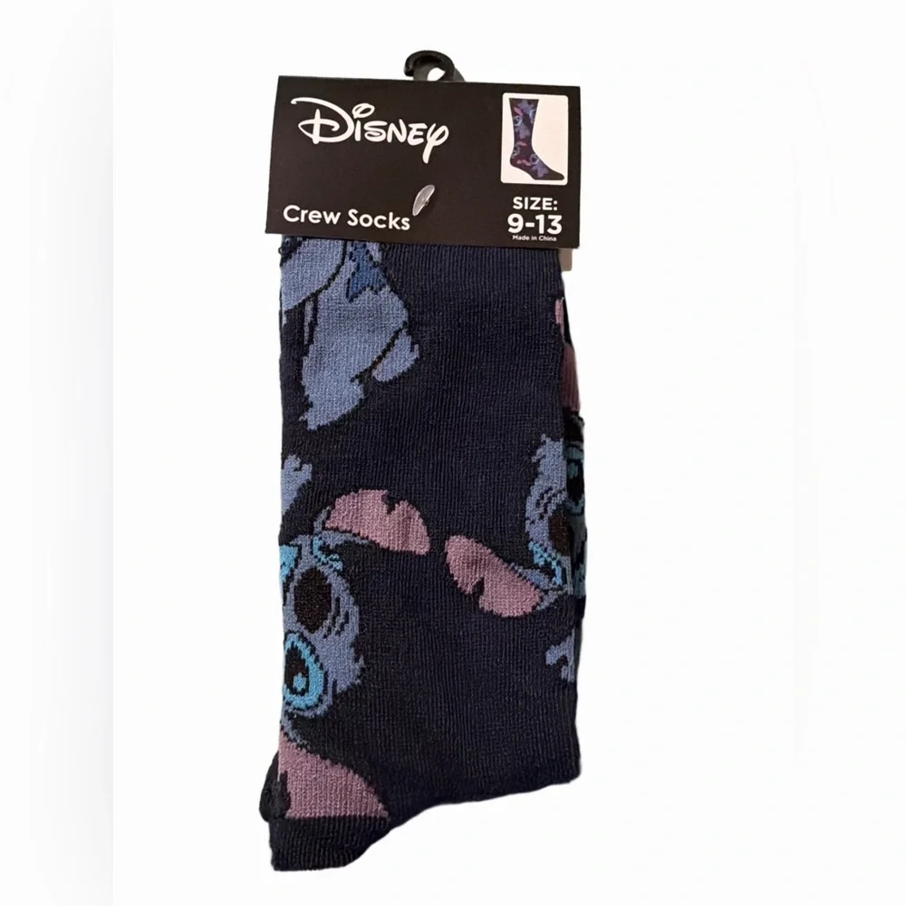 Disney Stitch Crew Socks Navy